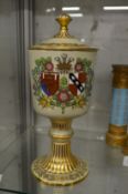 A Spode Commemorative porcelain goblet and cover, The Wedding of Charles Prince of Wales and Lady