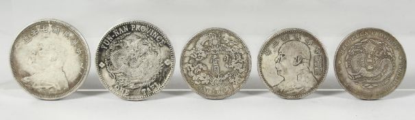 FIVE CHINESE COINS