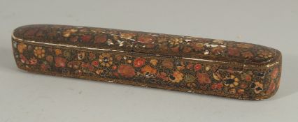 AN INDIAN KASHMIR PEN BOX, 22.5cm long.
