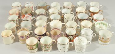 36 ENGLISH COFFEE CANS, including Flight & Barr, Spode, Coalport etc.