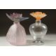 TWO DAUM GLASS SCENT BOTTLES with coloured flower stopper, (one a/f). - Image 4 of 5