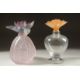 TWO DAUM GLASS SCENT BOTTLES with coloured flower stopper, (one a/f). - Image 2 of 5