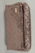 A LOUIS VUITTON FOLDING SILVER METALLIC CLUTCH BAG with folding front. 12ins long, 7ins deep, in
