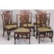A GOOD HARLEQUIN SET OF EIGHT GEORGE II IRISH MAHOGANY DINING CHAIRS with comb back, slats, - Image 1 of 4