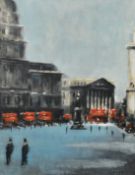 Anthony Robert Klitz (1917-2000), figures in Piccadilly, oil on canvas, signed, 16