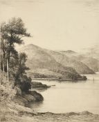 John Fullwood (1854-1931), 'Loch Lomond', drypoint etching, signed and inscribed in pencil, 12