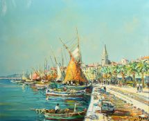 Maurice Barle (1903-1961), a view of St. Tropez, oil on canvas, signed, 20
