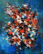 Gerard Gueguegeniat (1934-2019) French, an abstract still life, oil on board, signed, 20