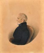 Circle of George Hayter, A bust length portrait of a gentleman seated (possibly the Duke of