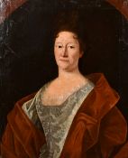 19th Century French School, a bust length portrait of a lady, oil on canvas, 28.5