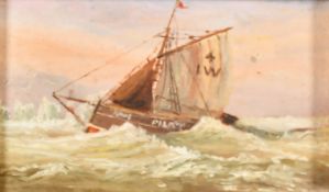 Robert Wademan (b.1923) British, 'Isle of Wight, Pilot', oil on board, inscribed on label verso, 1.