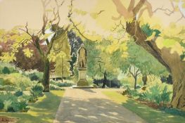John Doyle (b.1928) 'The Chelsea Physic Garden', watercolour, signed, The Catto Gallery trade