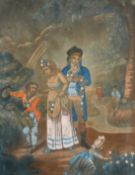 A set of four mezzotints, The four seasons, published by John Fairburn, each 13.75