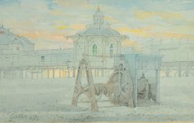 Denis Roxby Bott (b. 1948), a view of Brighton pier, signed and dated 1983, watercolour, 8