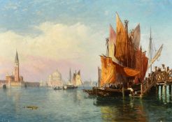 Thomas Pyne (1843-1935), 'Venice, Early Morning', oil on canvas, signed, 14.5