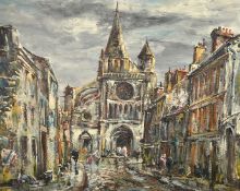 Raymond Besse (1899-1969) French, a view of Brie-Comte-Robert, oil on canvas, signed, 18