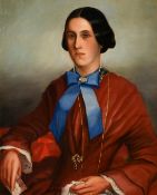 Late 19th Century English School, a half length portrait of a female figure, possibly Florence