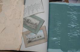 SCRAP BOOK / OCCASIONAL BOOK of Anna Martin, 1844, diverse watercolour, pencil & ink contents, one