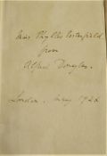 DOUGLAS (Lord Alfred) Selected Poems, 8vo, green cloth, SIGNED & INSCRIBED by the author to Miss