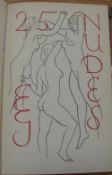 GILL (Eric) 25 Nudes. 1938 1st.ed. Orig. cloth. Printed from the blocks by Hague and Gill.