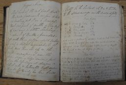 [COOKERY] early 19th - early 20th c. family manuscript, sm. 4to, half leather.