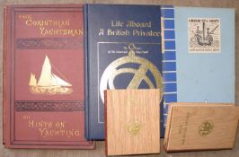 [MARITIME / NAVY etc.] 2 x facsimile reprints with wooden boards of 
