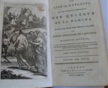 CERVANTES / JARVIS, Life and Exploits of...Don Quixote, 4 vols, 12mo, 31 numbered plates (one