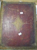 [PAPER etc.] an elephant folio / distressed red morocco 18th c. binding, with a few prints, blank