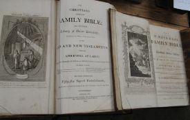 [BIBLE] The Christian's Complete Family Bible, folio, 2 vols in 1, illus., 47 of 55 plates (that