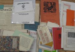 PRIVATE PRESS & other prospectuses, Nonesuch Press, etc., various formats, approx. 180 pieces (Q).