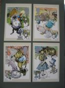 SHEPARD (E. H.) 4 x mounted postcards with stamps & particular franks on the front, 1979 (1).