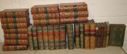 [BINDINGS] [BRONTE (Charlotte)] Jane Eyre [and] Villette, by Currer Bell, sm. 8vo, blue half calf by