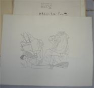 PRIETO (Gregorio) Students Oxford & Cambridge, folio, 14 of 20 plates, signed limitation leaf 26 /