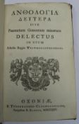 [WESTMINSTER SCHOOL] [Greek title] Sive Poematum Graecorum Minorum..., 8vo, contemp. calf tooled