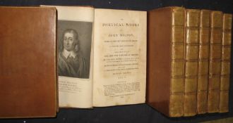 MILTON (John) The Poetical Works, 7 volumes complete, full calf gilt with gilt armorial / monogram