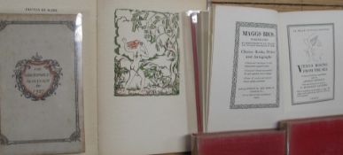 Curwen Press: The Bibliophile's Almanach 1927. 1/300 copies. With 3 vols of The Book Collector's