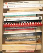 [PHOTOGRAPHY / CAMERAS] collection of LEICA handbooks, catalogues, & similar (1 box).