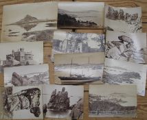 SCILLY ISLES & CORNWALL, small group of photos.