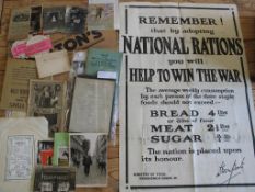 CULINARY, RESTAURANTS & RETAIL, q. of photos, ephemera etc. & Rationing poster (Q).