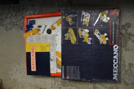 A boxed Meccano set.