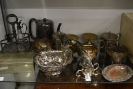 Quantity of plated items to include flatware etc.