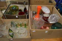 Large quantity of household and decorative glassware.