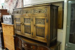 An oak sideboard.