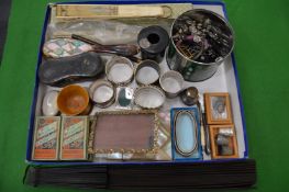 Miscellaneous collectables to include fans, opera glasses, old cigarette packets, bijouterie etc.