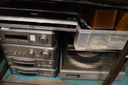 A Sony hi-fi system and other items.