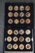 A cased set of Westminster Cook Islands one dollar treasures of ancient Egypt coins.