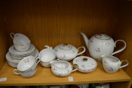 A Bavarian tea service decorated with flowers.