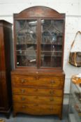 A George III mahogany secretaire bookcase.