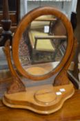Victorian satinwood dressing table mirror.