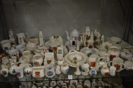 A large collection of crested china.